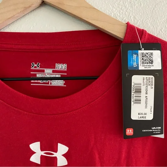 Men’s Wisconsin Badgers Basketball Under Armour Tee Shirt NWT - Picture 2 of 3